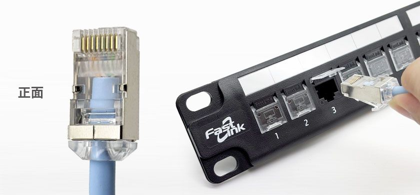 RJ45 插頭正面圖面